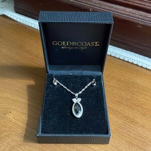 Smoky Topaz earrings and necklace set